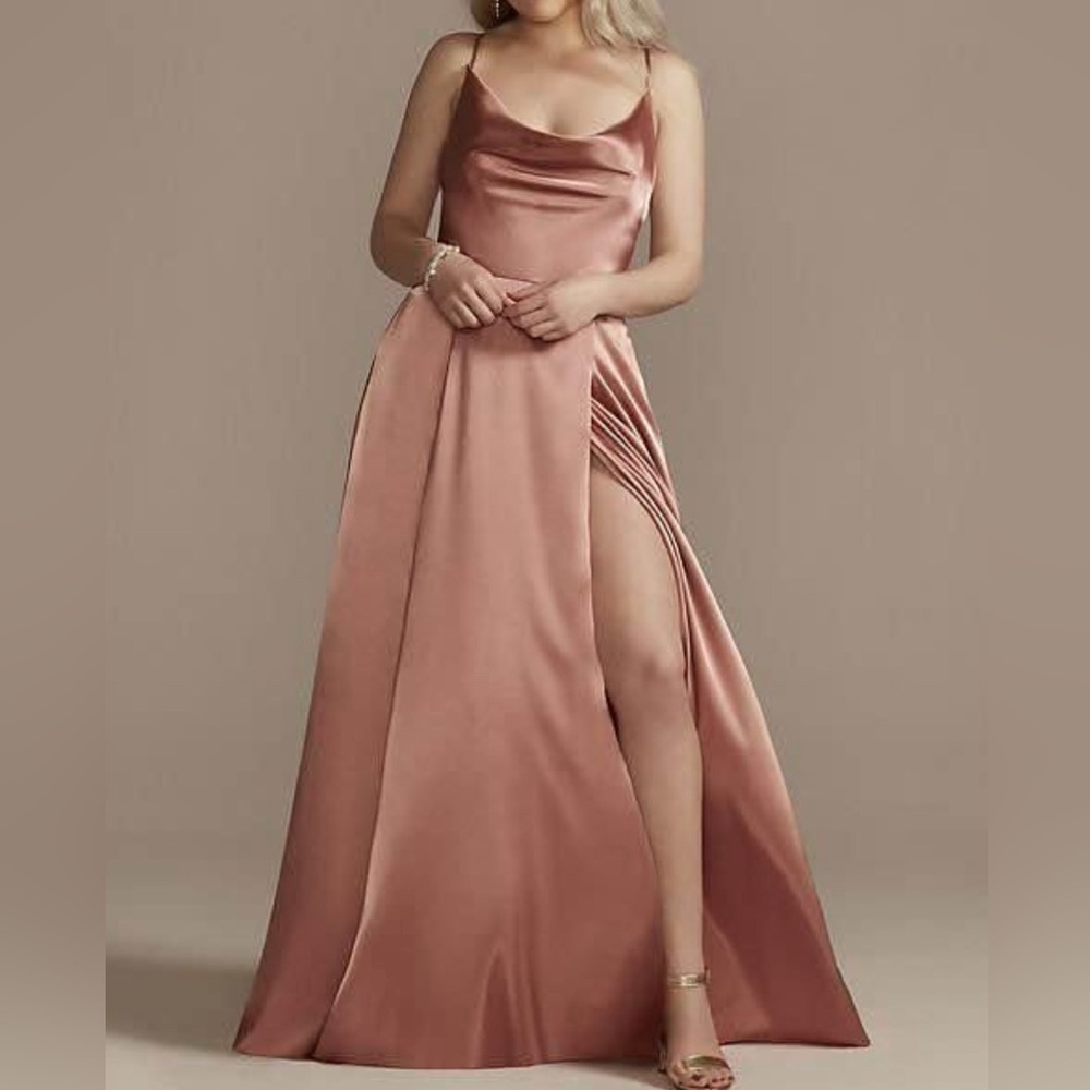 Charmeuse Cowl Dress